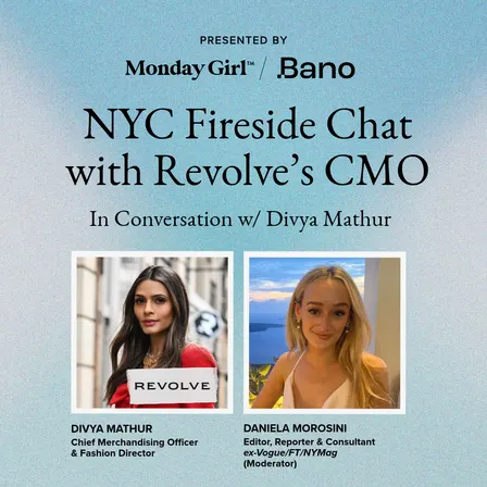 Fireside Chat w. CMO @ Revolve (Divya Mathur) at Maxwell Social 🍸