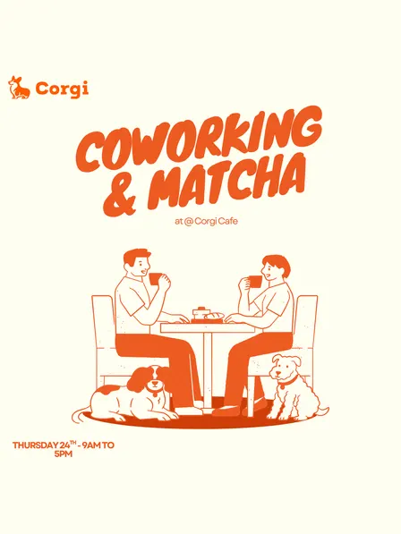 Coworking & Matcha @ Corgi Cafe