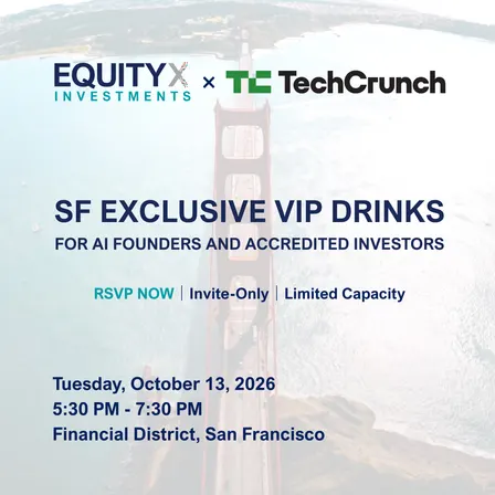 SF Exclusive VIP Drinks for AI Founders (Seed to Series A+) and Accredited Investors - Side Event at TechCrunch Disrupt 2026