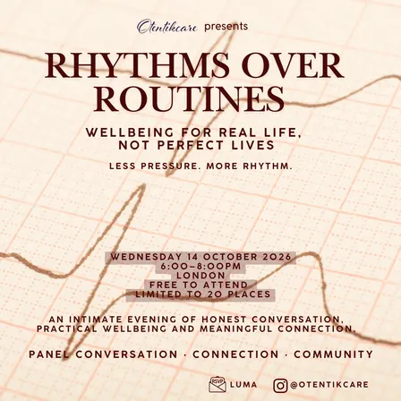 Rhythms Over Routines: Wellbeing for Real Life, Not Perfect Lives.