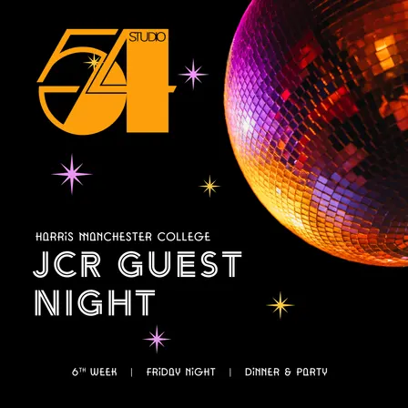 🪩 STUDIO 54: DISCO | JCR GUEST NIGHT ✨