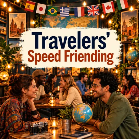 🗺️🧭 Travelers' Meetup & Speed Friending 🌏🤝💬