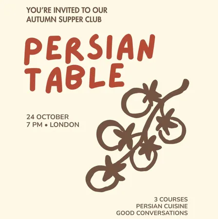 OUR SUPPA • PERSIAN TABLE
