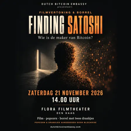 Finding Satoshi: filmvertoning & borrel
