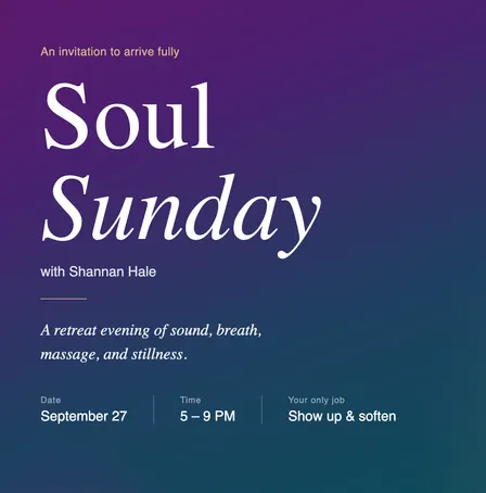 SOUL Sunday w/ Shannan Hale