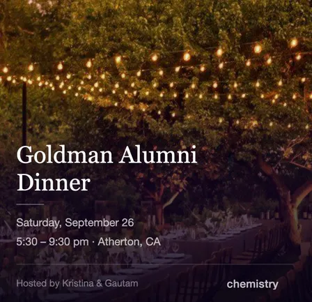 Goldman Alumni Dinner