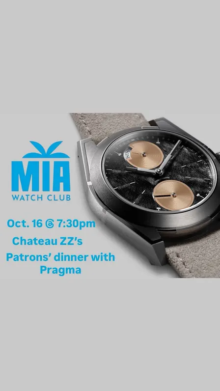 MIA Watch Club x Pragma — Patrons’ Dinner