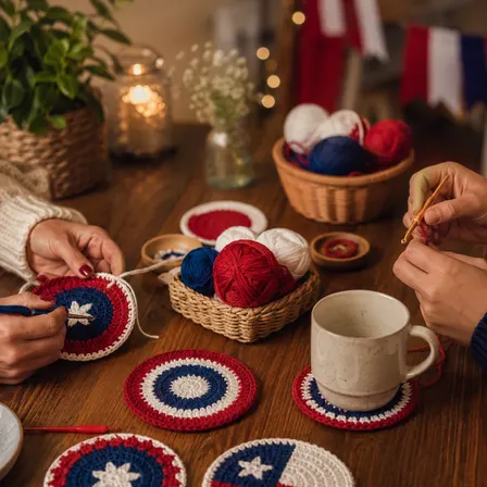 Fiesta de las raíces: Taller de Posavasos dieciocheros a crochet