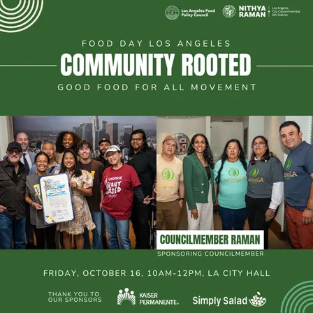 Food Day Resolution - Community Rooted: Good Food For All Movement