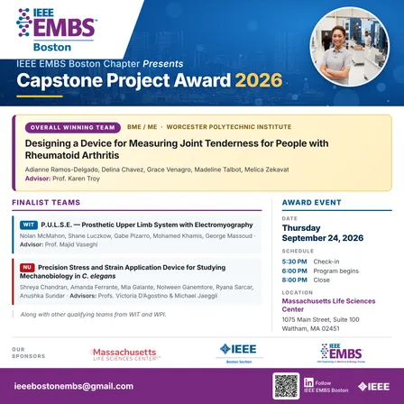 IEEE EMBS Boston Capstone Project Award 2026