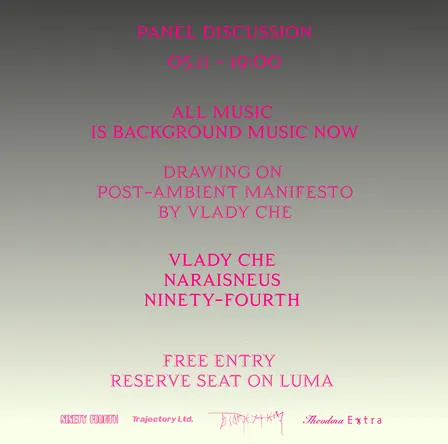 Trajectory: ϙue (quad live, Lisbon, PT + Panel Discussion
