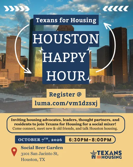 Houston Happy Hour hosted by Texans for Housing