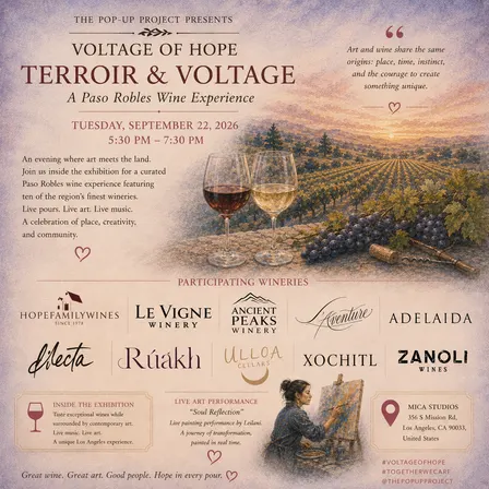 TERROIR & VOLTAGE WINE TASTING - A Paso Robles Wine Experience at Voltage of Hope