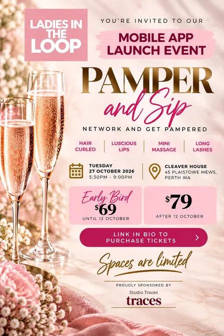 Pamper & Sip - App Launch Event