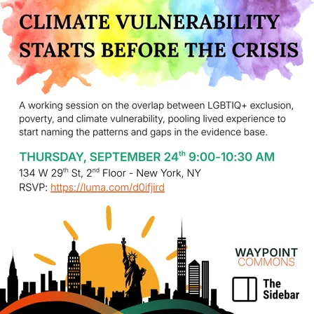 Climate Vulnerability Starts Before the Climate Crisis: LGBTIQ+ Communities, Poverty and Resilience