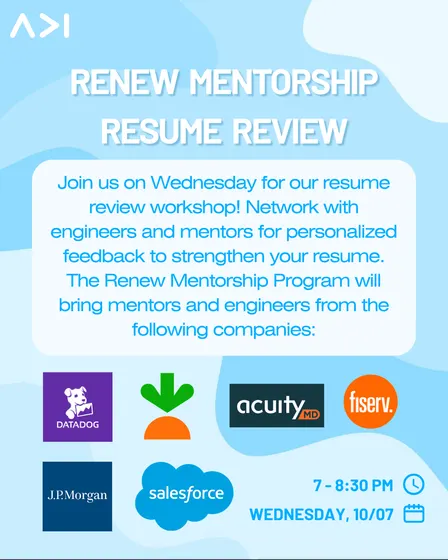 ADI x Renew Mentorship Resume Review