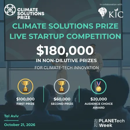 Climate Solutions Prize 2026 Live Pitch Event