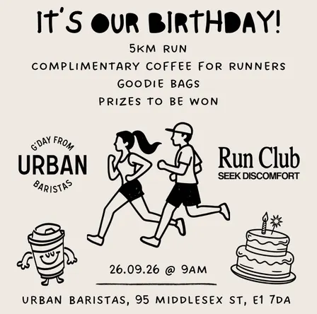Seek Discomfort x Urban Baristas: The Birthday Run