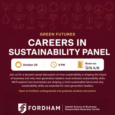 Careers in Sustainability Panel and Networking Reception