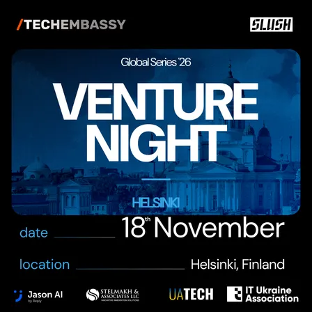 Venture Night@Slush 2026 – The Ultimate Startup & Investor Experience!