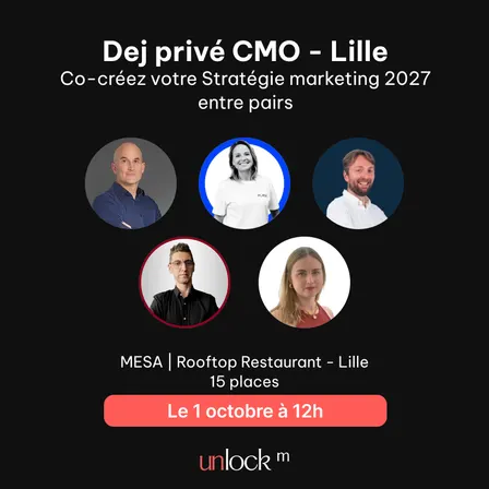 Dej privé CMO : Co-créez votre stratégie marketing 2027 entre pairs
