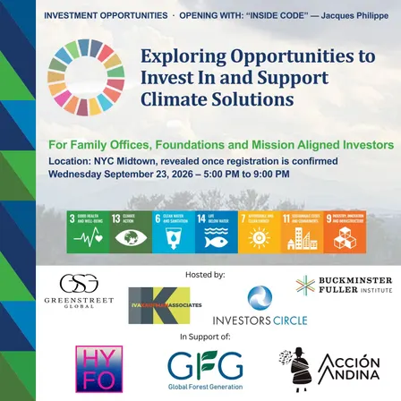 Climate Week NYC: Invest In and Support Climate Solutions