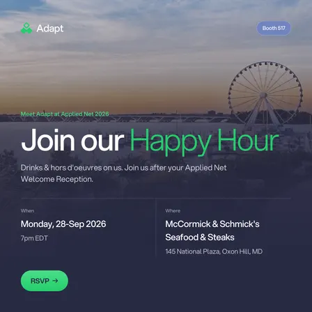 Happy Hour with Adapt @AppliedNet 2026