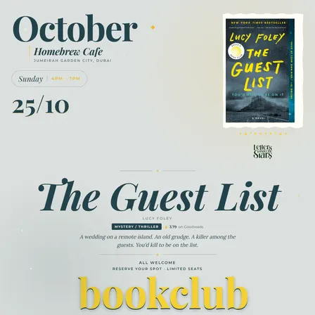 October Bookclub - The Guest List