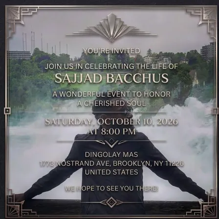 Celebrating the life of Sajjad Bacchus