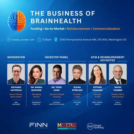 The Business of BrainHealth (Oct 13th, Washington DC): Investment, GTM, Monetization