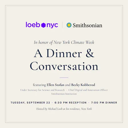 Smithsonian/Climate Week Dinner