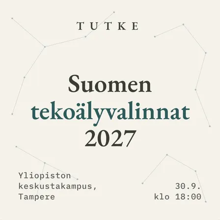 Suomen tekoälyvalinnat 2027 - Tampere