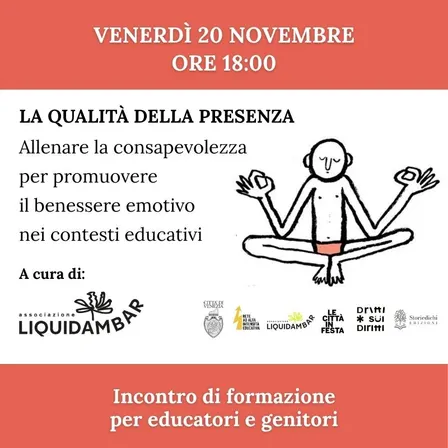 🎨 La qualità della presenza — Incontro di formazione esperienziale per educatori e genitori