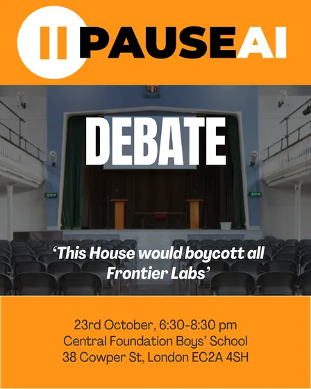 Debate: 'This house would boycott all the Frontier labs'