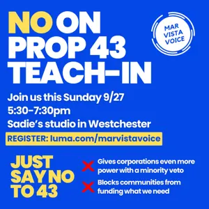 NO on Prop 43 teach-in