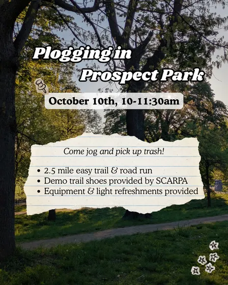Plogging in Prospect Park