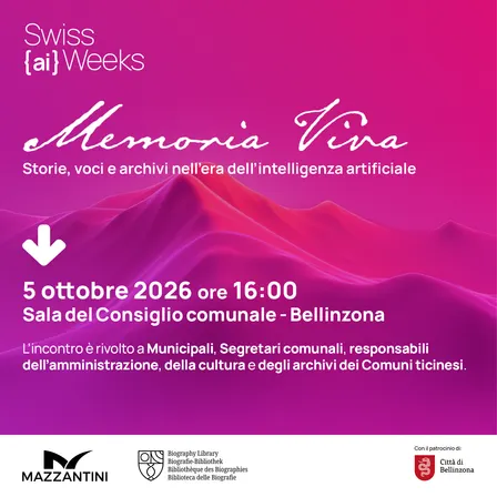 Swiss {ai} Weeks | Memoria Viva - Storie, voci e archivi nell'era dell'intelligenza artificiale