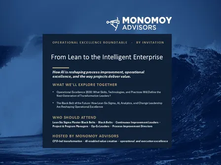 From Lean to Intelligent Enterprise: How AI is Reshaping Business Transformation, Operational Excellence, and Enterprise Value Creation