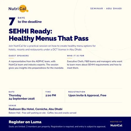 SEHHI In Hotels & Resorts Seminar Hosted by NutriCal
