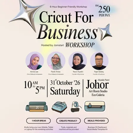 6hours Workshop: Cricut For Business by Jomstart.com