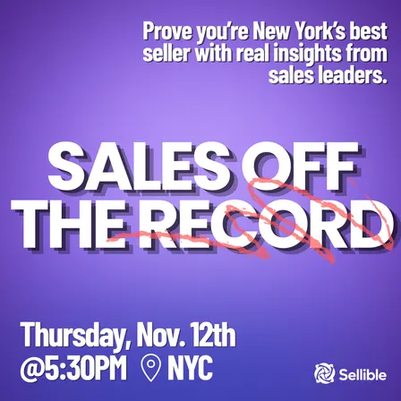 Sales Off the Record- Panel, Networking, + Sales Tournament