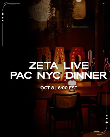 Zeta Live NYC Dinner