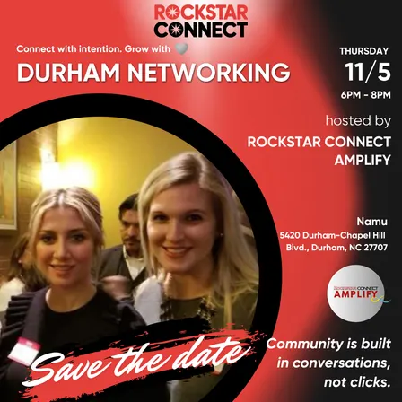 Free Durham Rockstar Connect Networking Event (November)