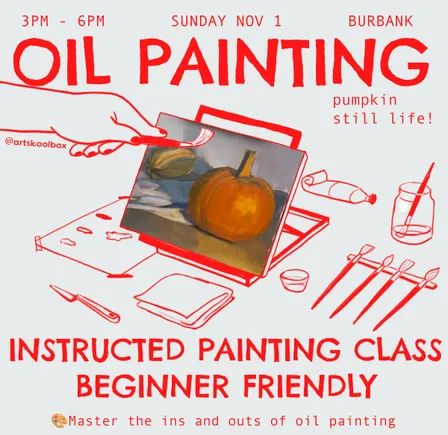 Oil Painting Class - Still Life Pumpkins (Halloween themed)