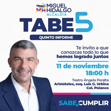 5to Informe de Gobierno - Mauricio Tabe, Alcalde de Miguel Hidalgo