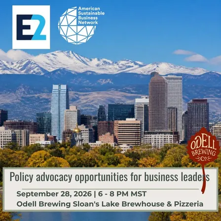 Denver Green Drinks: Policy Advocacy Opportunities for Business Leaders