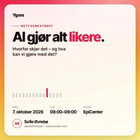 Når AI gjør alt likere