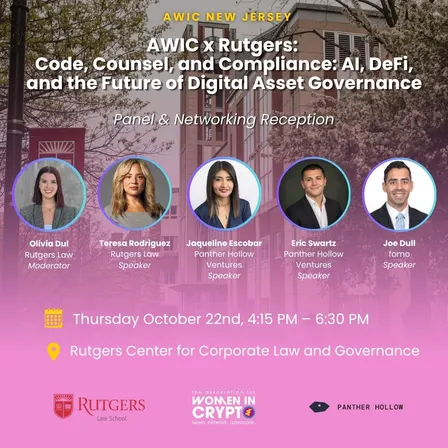 AWIC x Rutgers Center for Corporate Law and Governance: The Future of Digital Asset Governance
