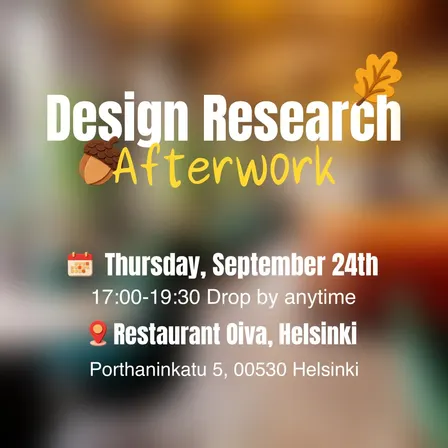 Design Research Afterwork in Helsinki