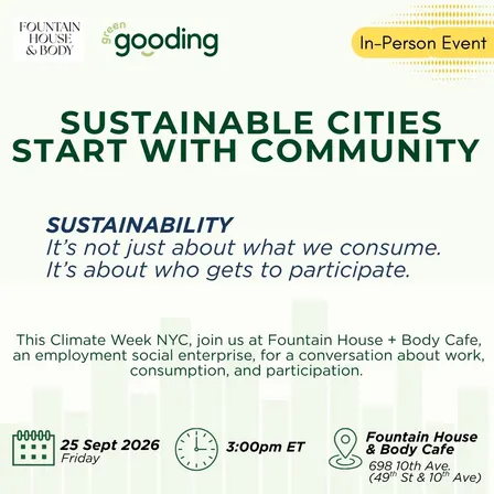 ClimateWeekNYC: Sustainable Cities Start With Community